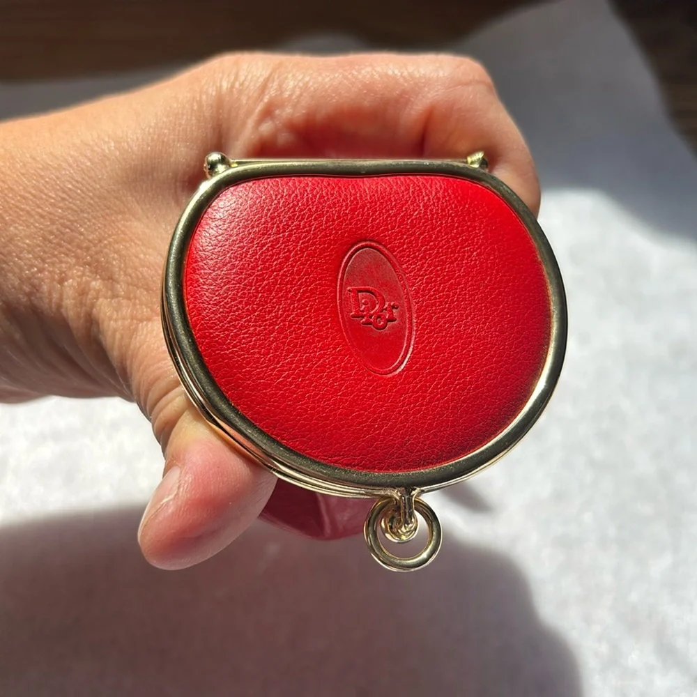 Vintage Dior Red and Gold Women's Jewelry Storage bag - Picture 14 of 16